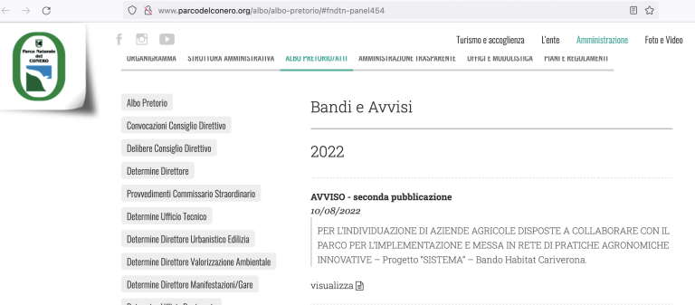 Avviso per l'individuazione di aziende agricole disposte a collaborare per l'implementazione e messa in rete di pratiche agronomiche innovative - scadenza 10.09.22