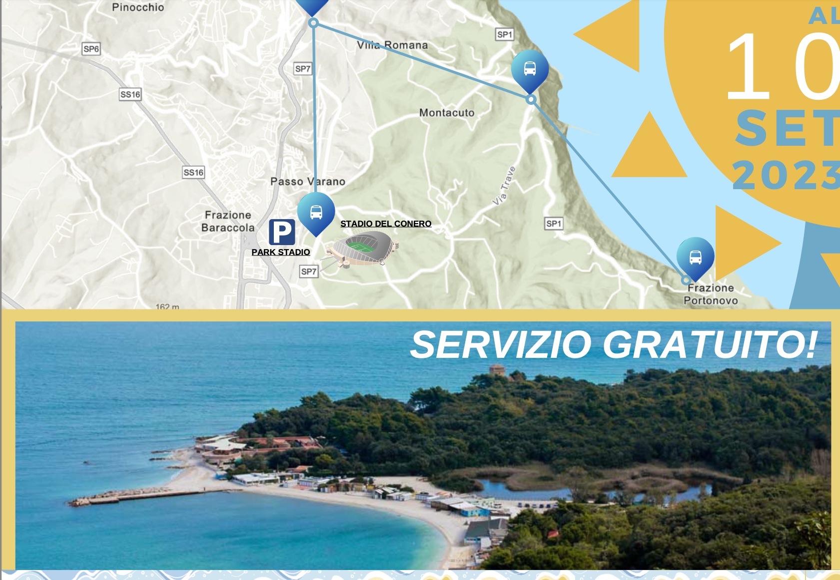 Attiva la linea borghi che consente di raggiungere il territorio del Parco del Conero in maniera sostenibile. Servizio gratuito fino al 10 settembre