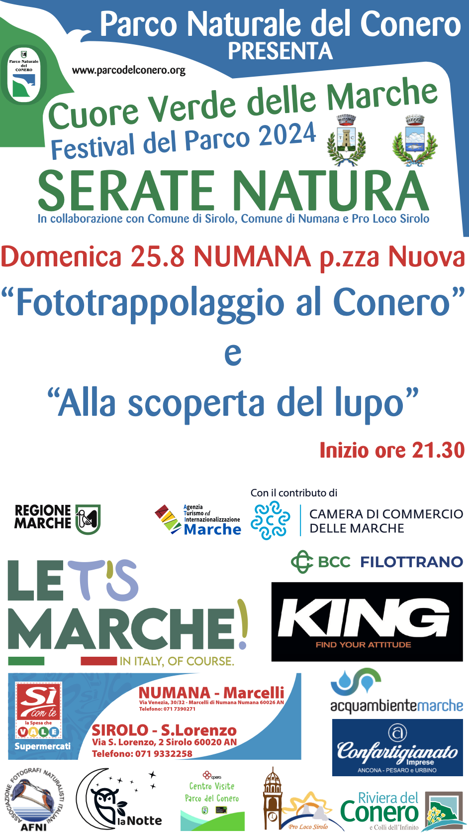 PARCO DEL CONERO: A Piazza Nuova di Numana domenica alle 21.30 alla scoperta degli animali che vivono sul Conero