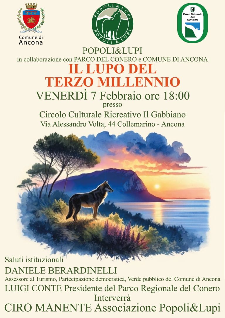 Conoscere il lupo. Incontro formativo e informativo su questo predatore in collaborazione col Comune di Ancona