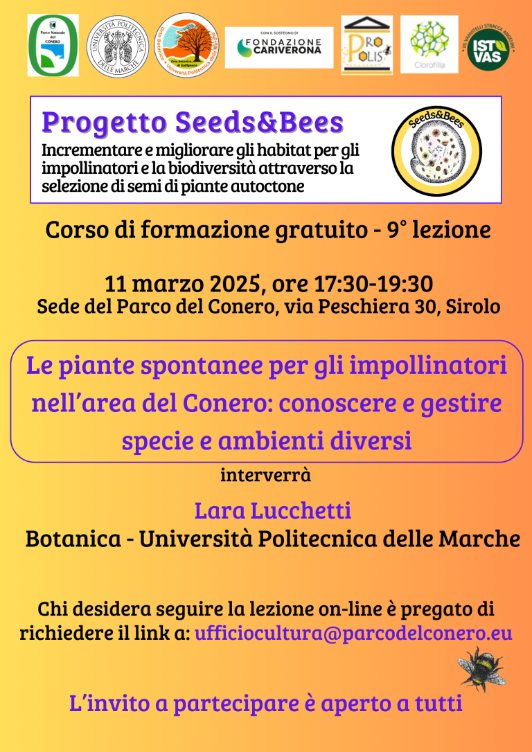 Le piante spontanee per gli impollinatori nell’area del Conero: conoscere e gestire specie e ambienti diversi