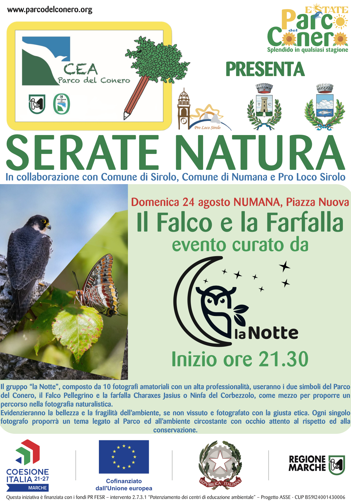 A Numana si chiude il ciclo “Serate Natura” domenica 24 agosto alle 21.30