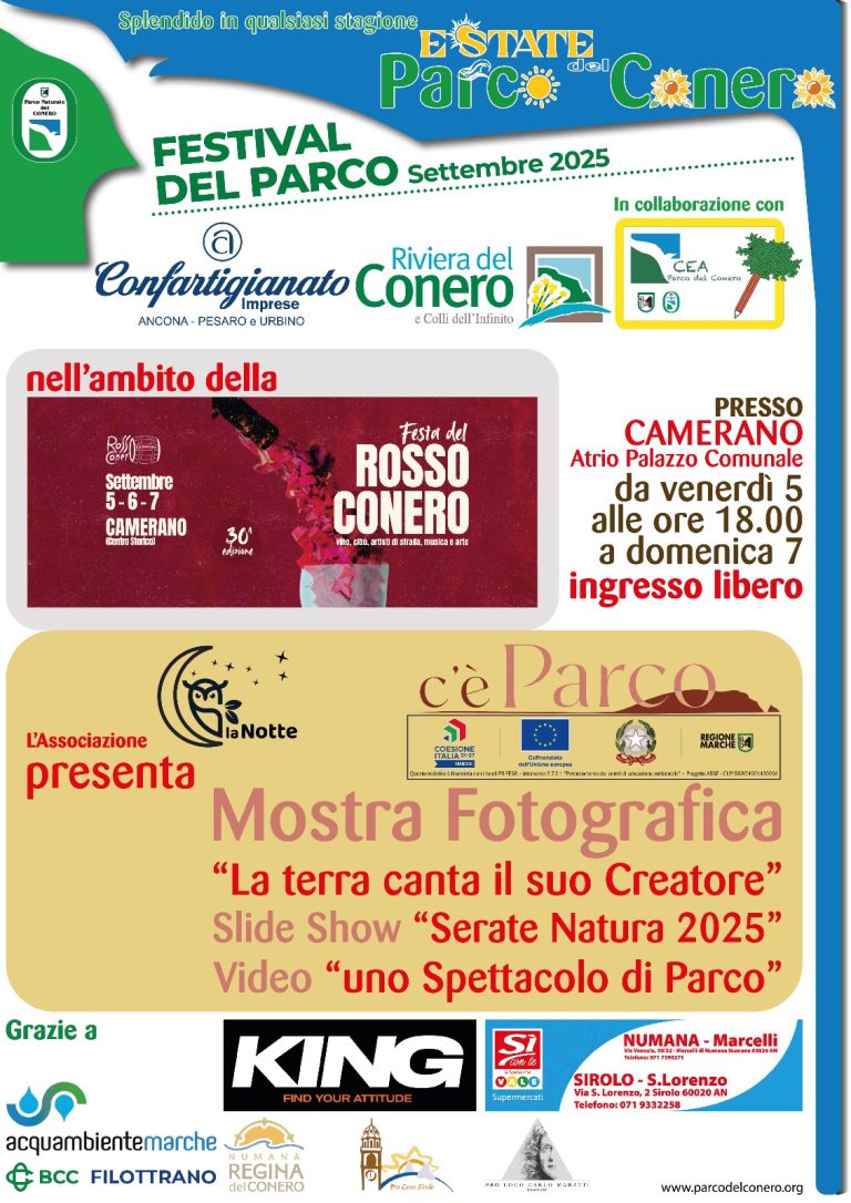 La mostra fotografica del Parco alla Festa del Rosso Conero