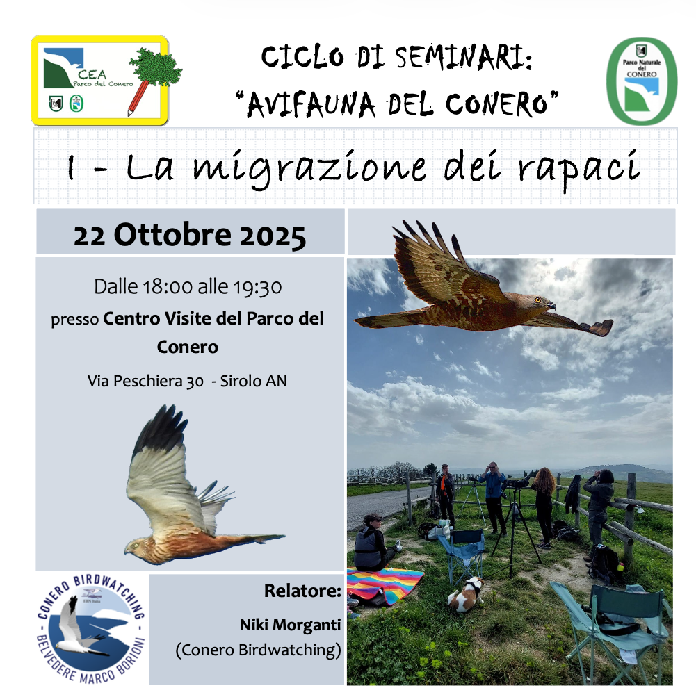 Al via il ciclo di seminari “Avifauna del Conero”